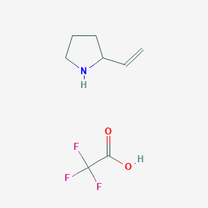 molecular formula C8H12F3NO2 B13515858 2-Ethenylpyrrolidine, trifluoroacetic acid 