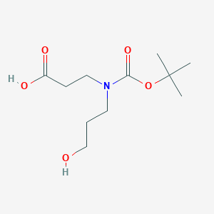 3-{[(Tert-butoxy)carbonyl](3-hydroxypropyl)amino}propanoic acid