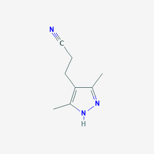 molecular formula C8H11N3 B1351588 3-(3,5-dimethyl-1H-pyrazol-4-yl)propanenitrile 