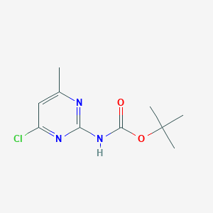 molecular formula C10H14ClN3O2 B13515880 tert-butyl N-(4-chloro-6-methylpyrimidin-2-yl)carbamate 