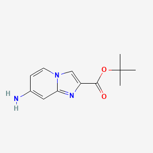 molecular formula C12H15N3O2 B13515895 tert-Butyl 7-aminoimidazo[1,2-a]pyridine-2-carboxylate 