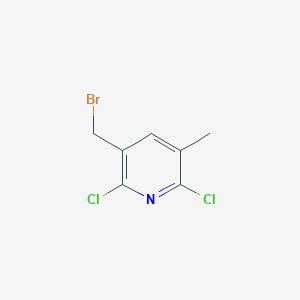 molecular formula C7H6BrCl2N B13515897 3-(Bromomethyl)-2,6-dichloro-5-methylpyridine 