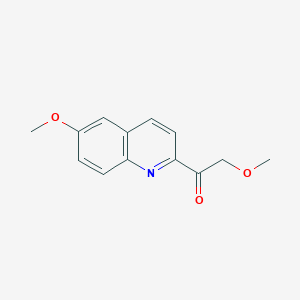 molecular formula C13H13NO3 B13515915 2-Methoxy-1-(6-methoxyquinolin-2-yl)ethan-1-one 