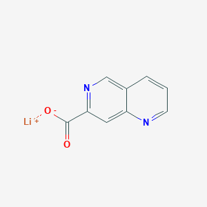 molecular formula C9H5LiN2O2 B13515916 Lithium(1+) 1,6-naphthyridine-7-carboxylate 