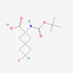 molecular formula C13H20FNO4 B13515967 2-((Tert-butoxycarbonyl)amino)-6-fluorospiro[3.3]heptane-2-carboxylic acid 