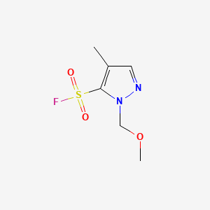 molecular formula C6H9FN2O3S B13515991 1-(methoxymethyl)-4-methyl-1H-pyrazole-5-sulfonyl fluoride 