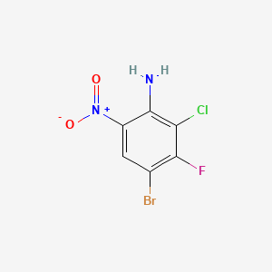 molecular formula C6H3BrClFN2O2 B13516033 4-Bromo-2-chloro-3-fluoro-6-nitroaniline 