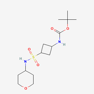 molecular formula C14H26N2O5S B13516061 tert-butyl N-[(1r,3r)-3-[(oxan-4-yl)sulfamoyl]cyclobutyl]carbamate 