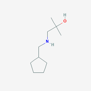 molecular formula C10H21NO B13516124 1-[(Cyclopentylmethyl)amino]-2-methylpropan-2-ol 