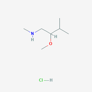 molecular formula C7H18ClNO B13516139 (2-Methoxy-3-methylbutyl)(methyl)amine hydrochloride 