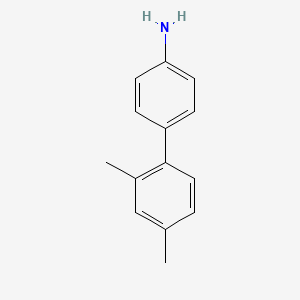 molecular formula C14H15N B13516141 2',4'-Dimethyl-[1,1'-biphenyl]-4-amine 