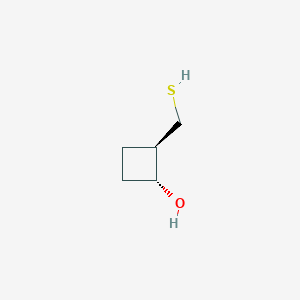 molecular formula C5H10OS B13516151 rac-(1R,2R)-2-(sulfanylmethyl)cyclobutan-1-ol 