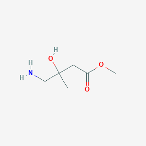 molecular formula C6H13NO3 B13516170 Methyl 4-amino-3-hydroxy-3-methylbutanoate 