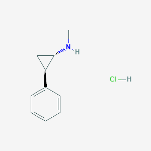 molecular formula C10H14ClN B13516174 (1S,2R)-N-methyl-2-phenylcyclopropan-1-amine hydrochloride 