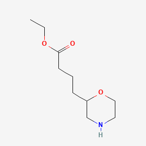 molecular formula C10H19NO3 B13516179 Ethyl 4-(morpholin-2-yl)butanoate 