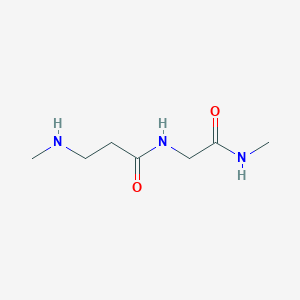 molecular formula C7H15N3O2 B13516270 3-(methylamino)-N-[(methylcarbamoyl)methyl]propanamide 