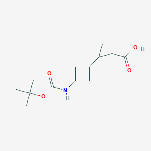 2-(3-{[(tert-butoxy)carbonyl]amino}cyclobutyl)cyclopropane-1-carboxylic acid, Mixture of diastereomers