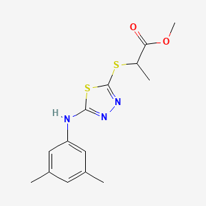 Methyl 2-({5-[(3,5-dimethylphenyl)amino]-1,3,4-thiadiazol-2-yl}sulfanyl)propanoate