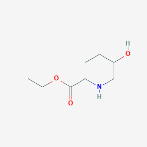 molecular formula C8H15NO3 B13516312 Ethyl 5-hydroxypiperidine-2-carboxylate 