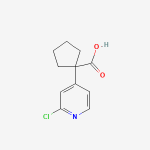 molecular formula C11H12ClNO2 B13516341 1-(2-Chloropyridin-4-yl)cyclopentanecarboxylic acid 