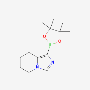 molecular formula C13H21BN2O2 B13516364 1-(4,4,5,5-tetramethyl-1,3,2-dioxaborolan-2-yl)-5H,6H,7H,8H-imidazo[1,5-a]pyridine 