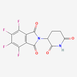 molecular formula C13H6F4N2O4 B13516397 2-(2,6-dioxopiperidin-3-yl)-4,5,6,7-tetrafluoro-2,3-dihydro-1H-isoindole-1,3-dione 