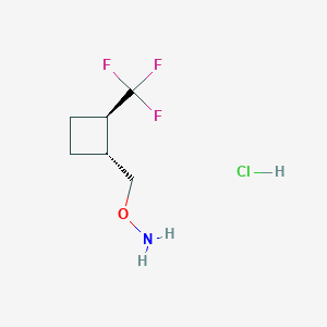 rac-O-{[(1R,2R)-2-(trifluoromethyl)cyclobutyl]methyl}hydroxylamine hydrochloride, trans