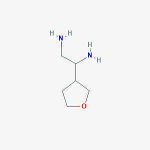 molecular formula C6H14N2O B13516433 1-(Tetrahydrofuran-3-yl)ethane-1,2-diamine 