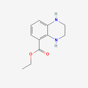 molecular formula C11H14N2O2 B13516449 Ethyl 1,2,3,4-tetrahydroquinoxaline-5-carboxylate 