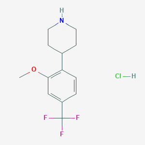 4-[2-Methoxy-4-(trifluoromethyl)phenyl]piperidinehydrochloride