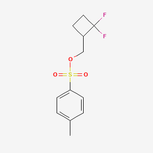 molecular formula C12H14F2O3S B13516511 (2,2-Difluorocyclobutyl)methyl 4-methylbenzenesulfonate 