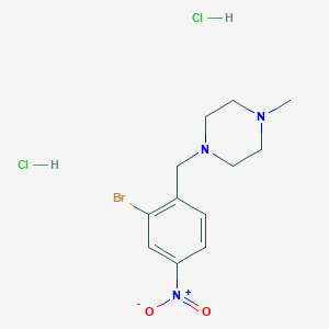 1-[(2-Bromo-4-nitrophenyl)methyl]-4-methylpiperazine dihydrochloride