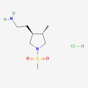 rac-2-[(3R,4R)-1-methanesulfonyl-4-methylpyrrolidin-3-yl]ethan-1-amine hydrochloride