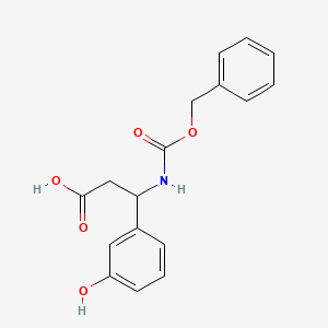 molecular formula C17H17NO5 B13516599 3-{[(Benzyloxy)carbonyl]amino}-3-(3-hydroxyphenyl)propanoic acid 