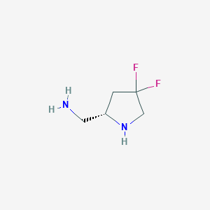 molecular formula C5H10F2N2 B13516601 (S)-(4,4-Difluoropyrrolidin-2-yl)methanamine 