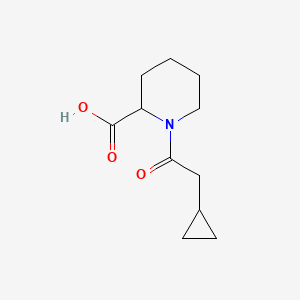 molecular formula C11H17NO3 B13516621 1-(2-Cyclopropylacetyl)piperidine-2-carboxylic acid 