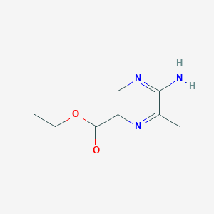 molecular formula C8H11N3O2 B13516642 Ethyl 5-amino-6-methylpyrazine-2-carboxylate 