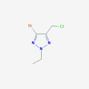 molecular formula C5H7BrClN3 B13516656 4-bromo-5-(chloromethyl)-2-ethyl-2H-1,2,3-triazole 