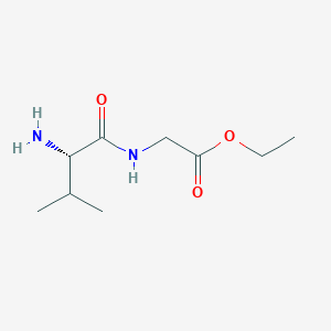 molecular formula C9H18N2O3 B13516665 ethyl L-valylglycinate 