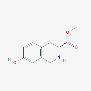 molecular formula C11H13NO3 B13516682 methyl (3R)-7-hydroxy-1,2,3,4-tetrahydroisoquinoline-3-carboxylate 