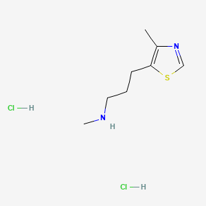 molecular formula C8H16Cl2N2S B13516705 Methyl[3-(4-methyl-1,3-thiazol-5-yl)propyl]amine dihydrochloride 