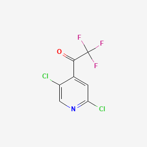 molecular formula C7H2Cl2F3NO B13516714 1-(2,5-Dichloropyridin-4-yl)-2,2,2-trifluoroethanone 