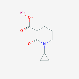 molecular formula C9H12KNO3 B13516729 Potassium 1-cyclopropyl-2-oxopiperidine-3-carboxylate 