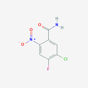 molecular formula C7H4ClFN2O3 B13516790 5-Chloro-4-fluoro-2-nitrobenzamide 