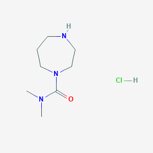 molecular formula C8H18ClN3O B13516794 N,N-dimethyl-1,4-diazepane-1-carboxamide hydrochloride 