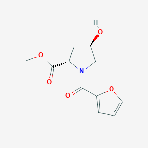 methyl (2~{S},4~{R})-1-(furan-2-ylcarbonyl)-4-oxidanyl-pyrrolidine-2-carboxylate