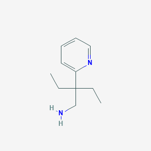 2-[3-(Aminomethyl)pentan-3-yl]pyridine