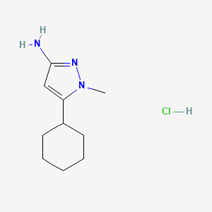 molecular formula C10H18ClN3 B13516834 5-cyclohexyl-1-methyl-1H-pyrazol-3-amine hydrochloride 