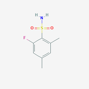 molecular formula C8H10FNO2S B13516840 2,4-Dimethyl-6-fluorobenzenesulfonamide 