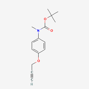 molecular formula C15H19NO3 B13516842 tert-butyl N-methyl-N-[4-(prop-2-yn-1-yloxy)phenyl]carbamate 